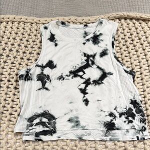 Lululemon Black and White Tie-Dye Top